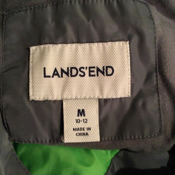 Lands’ End boys gray lightweight jacket M 10/12 - Picture 3 of 3
